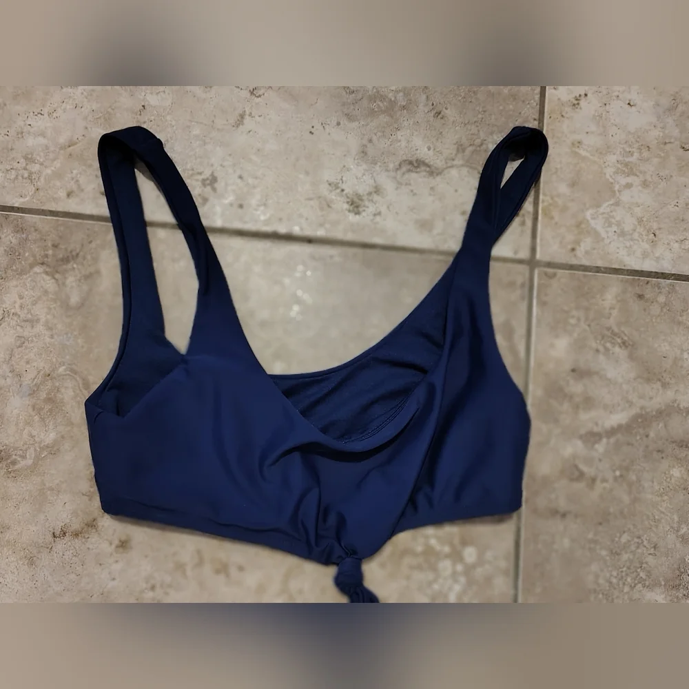 Navy Blue Bikini Top Padded Nwot